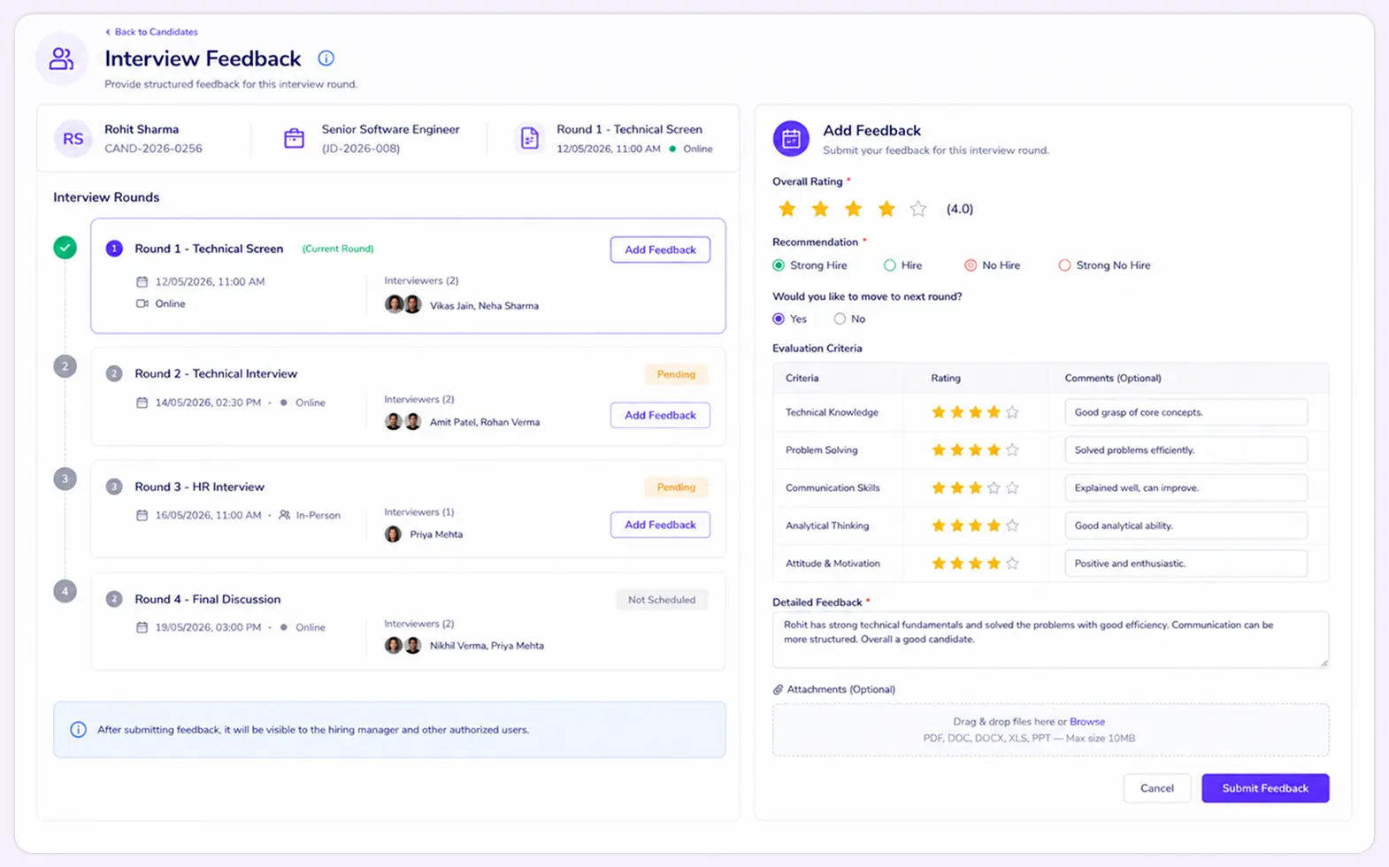 Interview Feedback