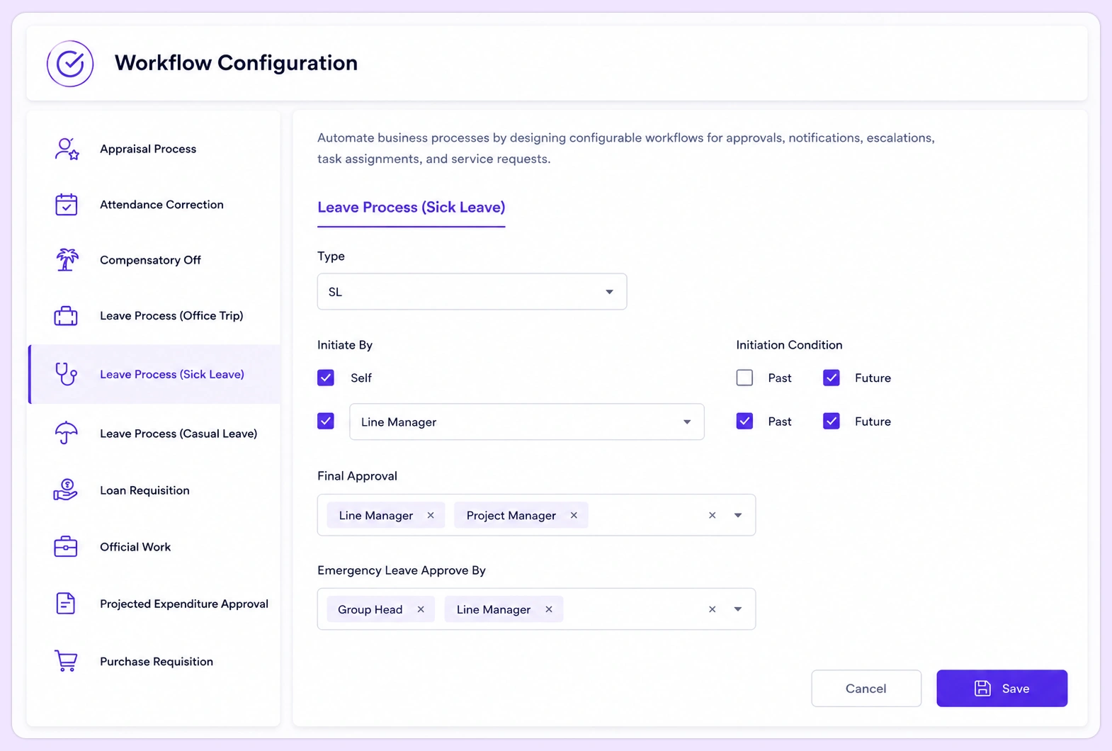 Workflow Configuration