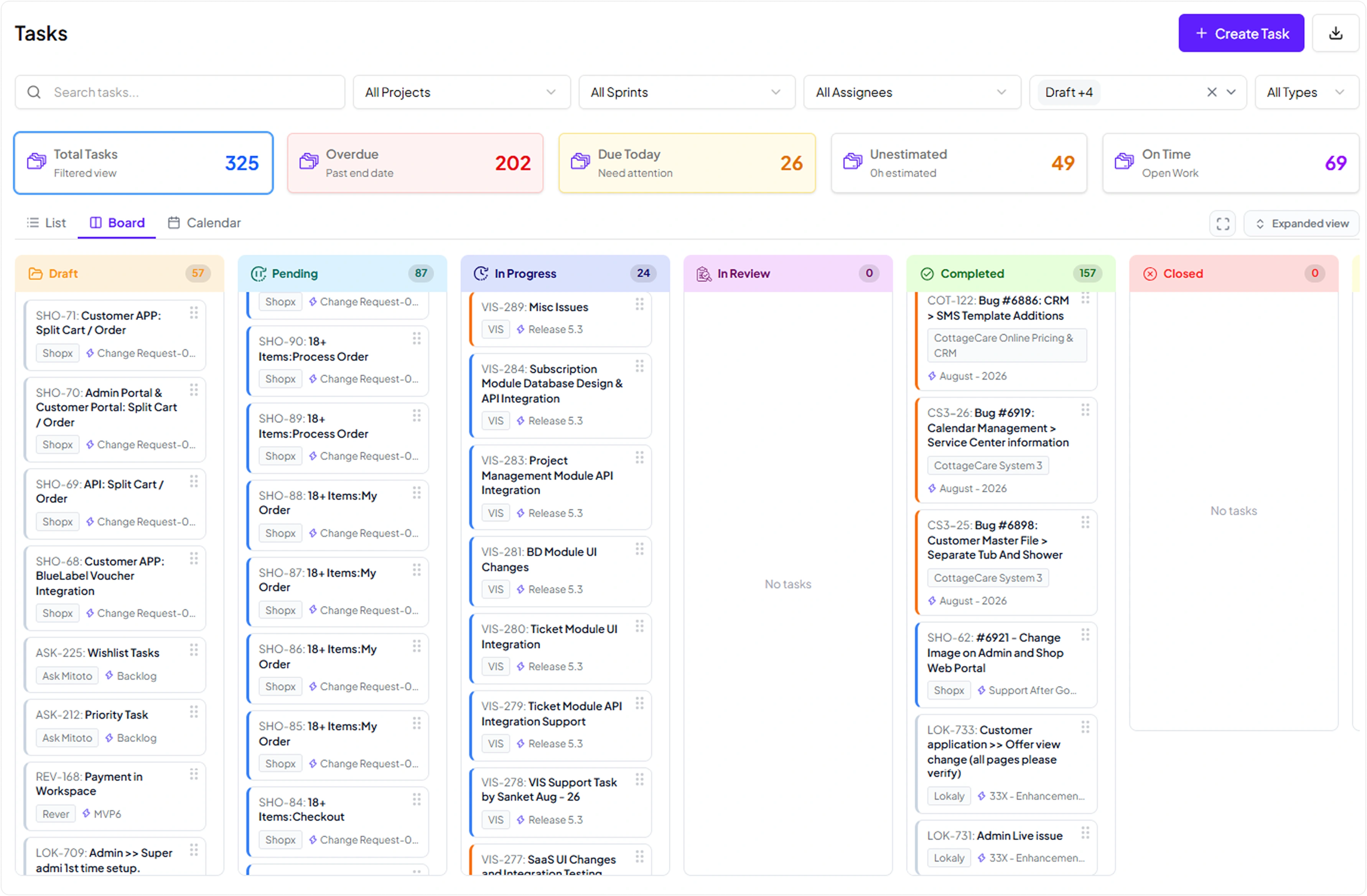 Project & Task Management (Rever)